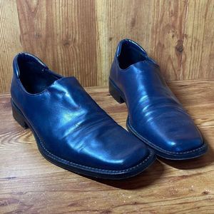 Earvin Magic Johnson Signature Navy Blue Slip on Dress Shoes size 10.5